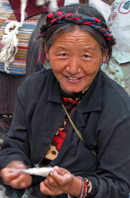 Woman with wool