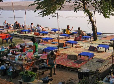 Sunset, Mekong riverbank