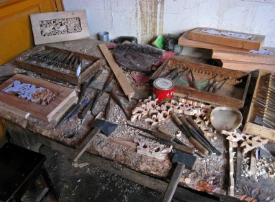 Woodcarver's workshop
