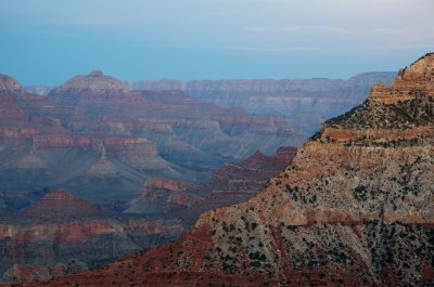 Mather Point, dusk in the valley
