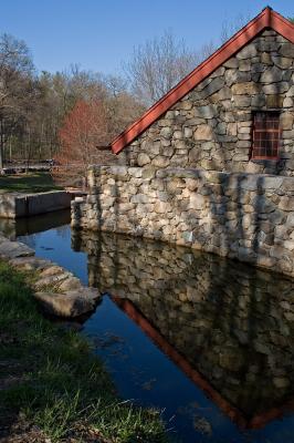 Mill stream reflection
