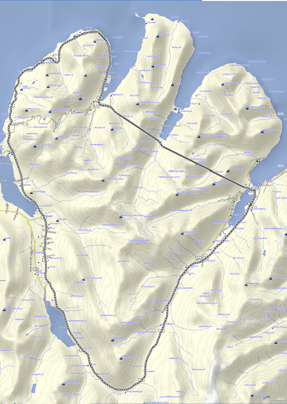 Hjólatúr um Lágheiði79 km, á ferð 4 klst, samt. hækkun 990 m