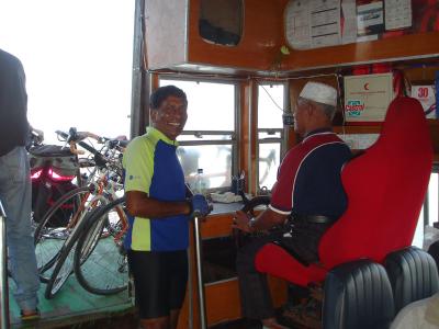 chatting with the affable ferry captain