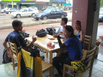 back in Yong Peng for lunch - all drenched
