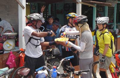 eating chempedak at Ulu Pulai