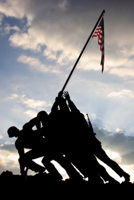 Iwo Jima Memorial Silhouette