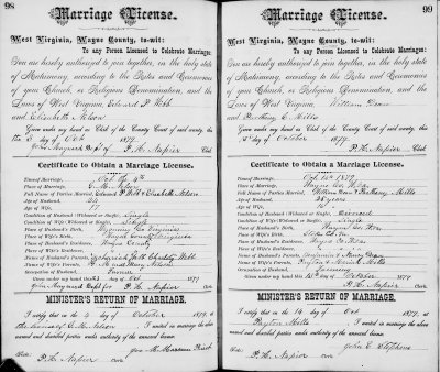 Marriage Certificate for Your Dad's Grandparents
