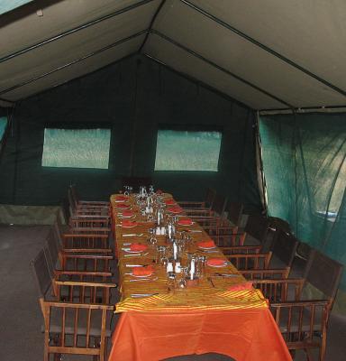 The dining tent