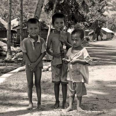 Village kids, Lombok, Indonesia