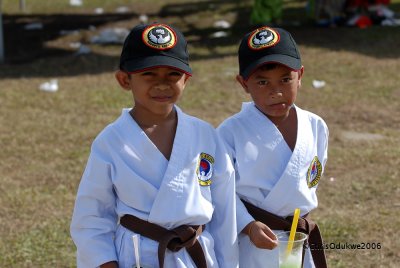 Young Karate Students w/Caps :-)