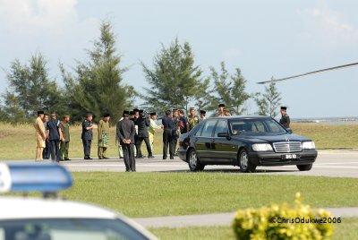 HM arrives ...