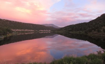 Nelson Reservoir at sunset