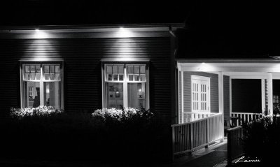 B&W windows 6142 night photo