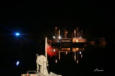 coming into Wolfe Island 7808 night photo