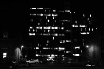 apartment building  7950 night photography