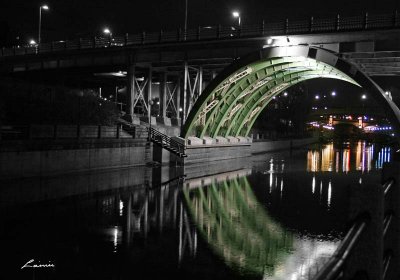 canal bridge 9910 night photo