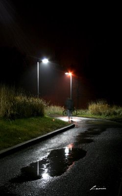 Man at the bike 0850 night photo