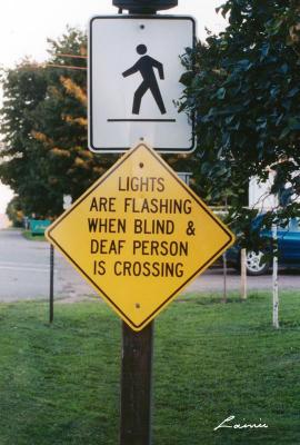 two people crossing 