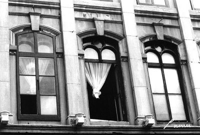 window Montreal   B&W