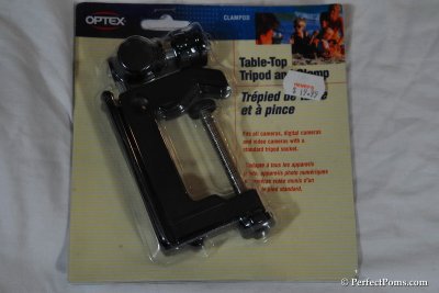 Tabletop tripod and clamp  $7