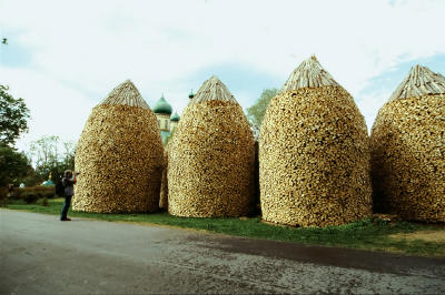 they even build towers of firewood