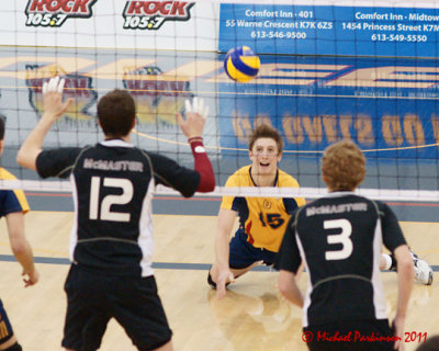 Queen's vs McMaster M-Volleyball 02-12-11