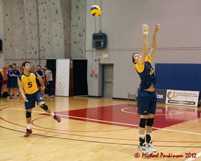 Queen's at Royal Military College M-Volleyball 01-20-12