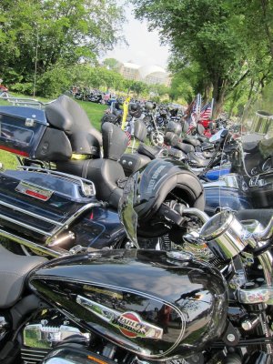 Bikers here for Rolling Thunder