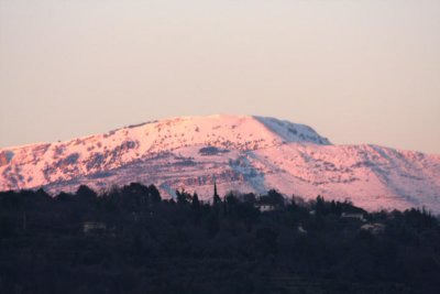 Schneeberg im Abendrot / snow mountain at sunset