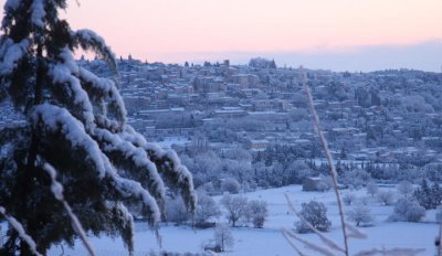 early morning: snow in Fayence