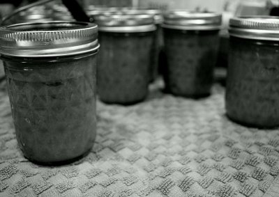 Canning Jars On Kitchen Towel
