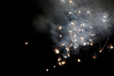 Fireworks In Night Sky