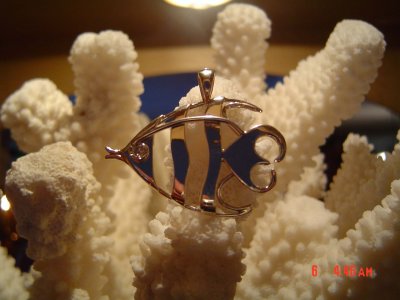 angel fish in sterling silver