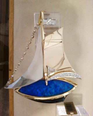 jewlery sailboat, $2,400.00