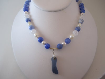 agate w/pearls & sea glass
