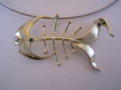 fischeele 14kt diamond eye