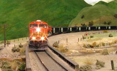 Paul Federiconi's BNSF 9955 Crossing Caliente Creek.