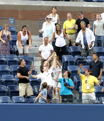 Catching an autographed ball