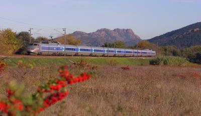 A TGV Sud-Est in the Provencal country.