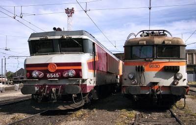 The CC6545 and the BB9630, resting at Avignon depot.