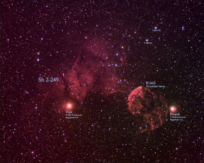 IC443 and Sh2-249