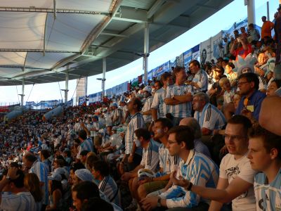 Inside the stadium