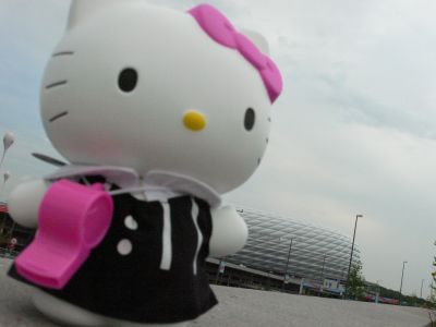 Hello Kitty  in front of Stadium 1