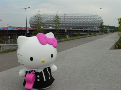 Hello Kitty  in front of Stadium 2