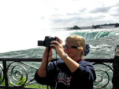 Phyllis' self portrait attempt at Niagra Falls.jpg