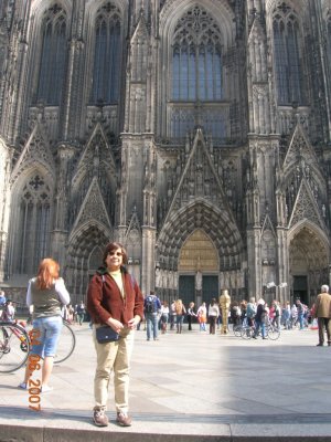outside Cologne Cathedral