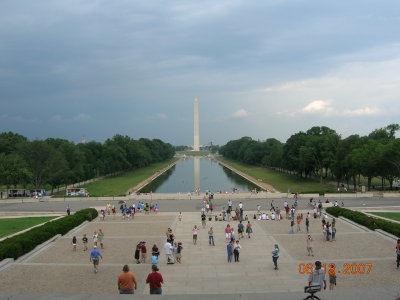 view from steps of Lincoln Memorial