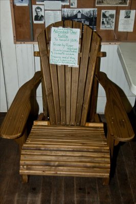 Adarondack Chair being raffled off at the end of May