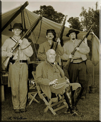 Southern Solders With Their General Robert E. Lee