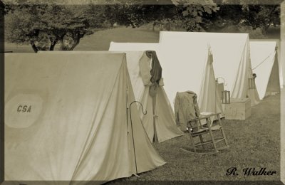 A Confederate Encampment In A Different Location